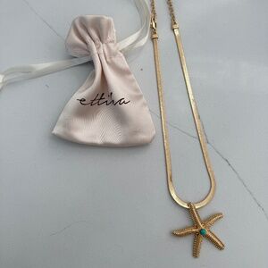 Ettika Star Fish Herringbone Chain Necklace Costumer Jewelry